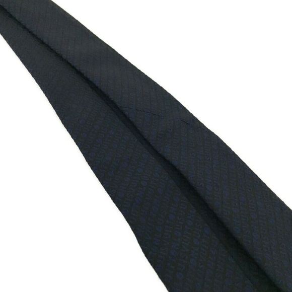 SOLD *Louis Vuitton Navy Blue "Louis" Logo Tie - Picture 6 of 6
